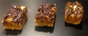 Nut Caramel and Chocolate Slice