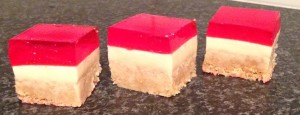 Biscuit Coconut and Jelly Slice
