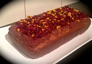 Pomegranate Orange Ginger and Cardamom Cake