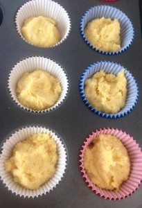 Orange and Blueberry Polenta Cupcakes with Lemon Icing recipe