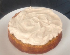 Spiced Pumpkin Cake with Maple Icing recipe