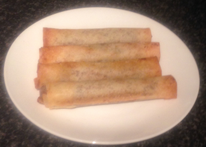 Chocolate and Nut Springroll recipe