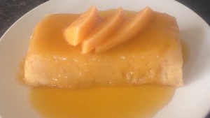 Steamed Rice Ginger Citrus Cantaloupe Pudding recipe