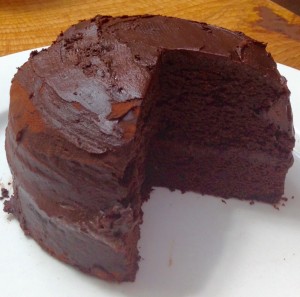 Vegan Black Bean and Chocolate Cake with Avocado Frosting