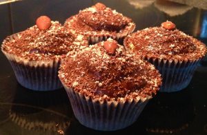 Low Fat Dark Chocolate Balsamic and Almond Cupcakes