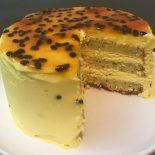 Passionfruit Orange Blossom Vanilla Cake