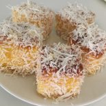 Mandarin and Curd Lamington recipe