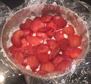 Strawberry Jelly Soaked Vanilla Cake recipe