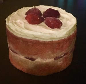 Strawberry Jelly Soaked Vanilla Cake recipe