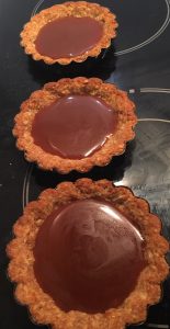 Pretzel Based Caramel Apple Walnut and Pork Crackle Tart recipe