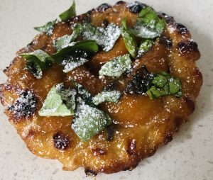 Peach and Basil Tarte Tatin