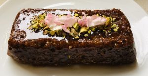 Pistachio Yoghurt Chia Slice With Rose Syrup